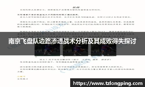 南京飞盘队边路渗透战术分析及其成败得失探讨