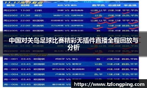 中国对关岛足球比赛精彩无插件直播全程回放与分析