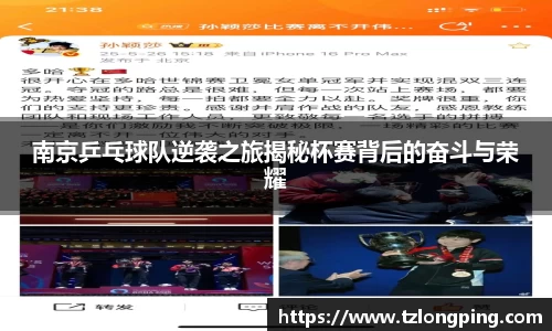 南京乒乓球队逆袭之旅揭秘杯赛背后的奋斗与荣耀