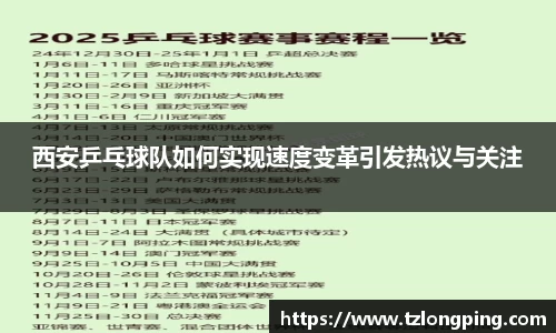 西安乒乓球队如何实现速度变革引发热议与关注